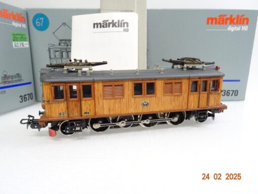 Märklin H0 3670 Schweden E-Lok Litt D 109 Holzlok der SJ in OVP LE8857