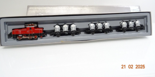 Märklin H0 2874 Güterzug 4tlg. mit E63 und Behältertragwagen in OVP LE8823