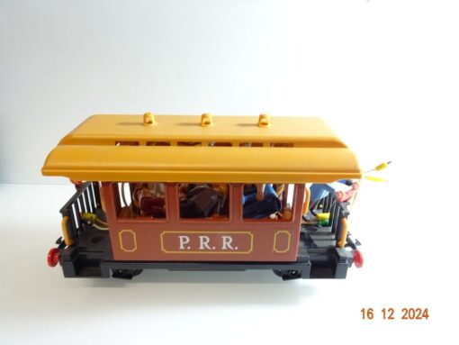 Playmobil Spur G 4120 P.R.R. Westernzug Personenwagen braun Coach in OVP CK4907 – Bild 3