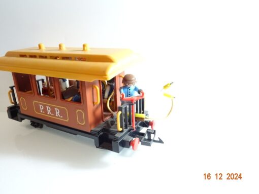 Playmobil Spur G 4120 P.R.R. Westernzug Personenwagen braun Coach in OVP CK4907 – Bild 5