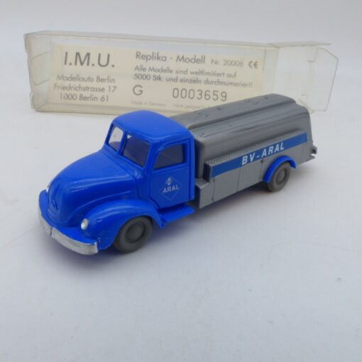 I.M.U. / IMU 1:87 Nr.: 20008 Magirus Tankwagen BV-ARAL, in OVP EA7397