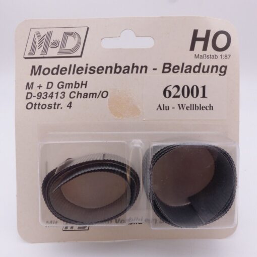 M+D H0 1:87 62001 Modelleisenbahn-Beladung Alu-Wellblech in OVP EX4557