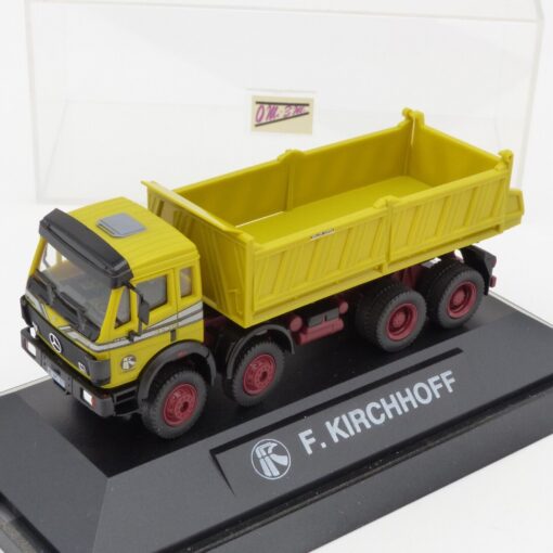 MEMO 1:87 Mercedes SK 4-Achs Dreiseitenkipper F. Kirchhoff in PC Box EX4533