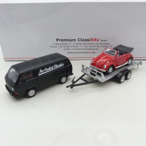 PremiumClassiXXs 1:43 11408 VW T3 Kasten mit Anhänger und Käfer in OVP EX4701