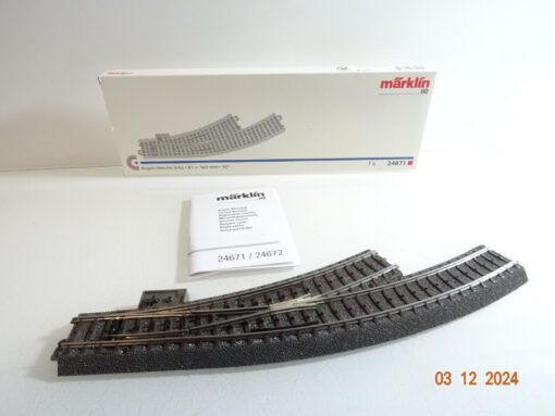 Märklin H0 24671 C-Gleis Bogenweiche links siehe Foto in OVP CK4575