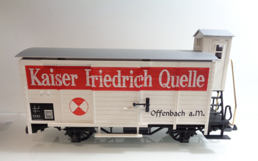 LGB Spur G 40265 gedeckter Güterwagen Kaiser Friedrich Quelle neuw in OVP AR6043 – Bild 3