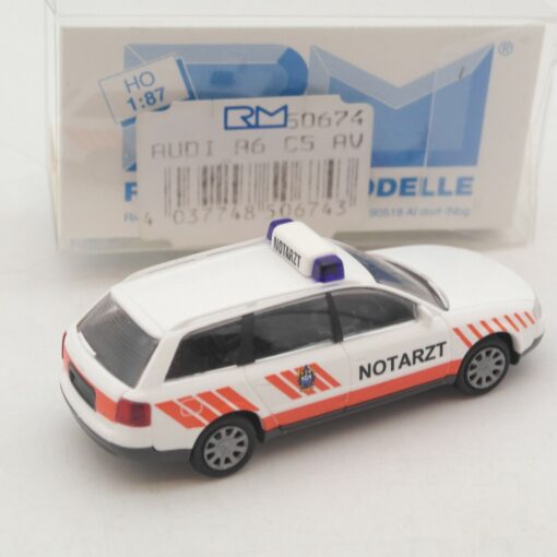 Rietze 1:87 50674 Audi A6 C5 Avant Notarzt in OVP RA2496 – Bild 3