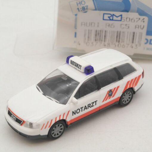 Rietze 1:87 50674 Audi A6 C5 Avant Notarzt in OVP RA2496